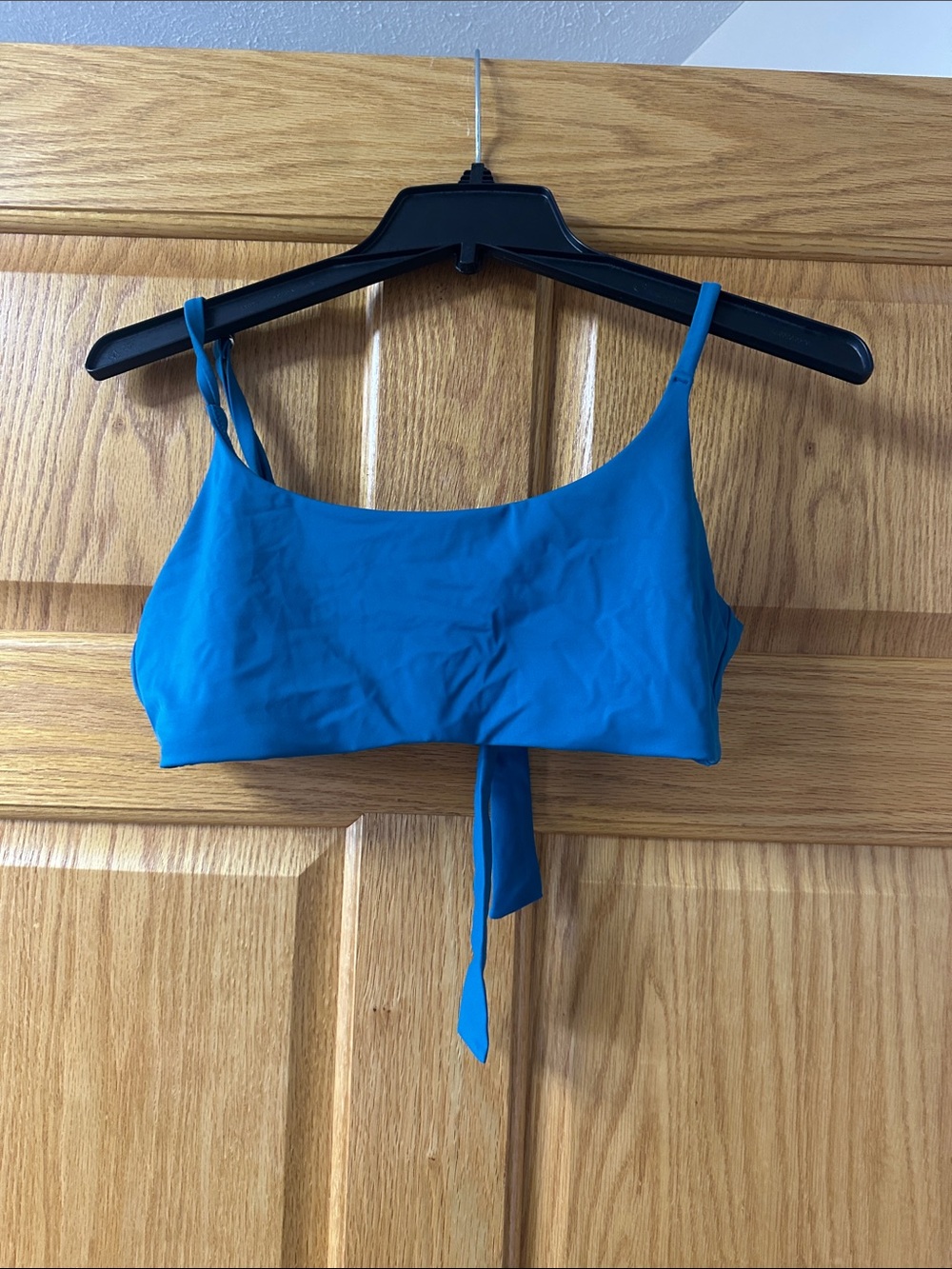 Quince Blue Scoop Neck Bikini Top